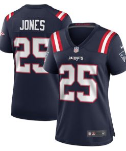 Marcus Jones New England Patriots Nike Women's Game Player Jersey - Navy