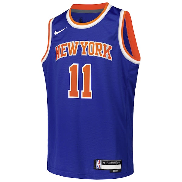 Jalen Brunson New York Knicks Nike Youth Swingman Jersey - Icon Edition - Blue - Image 2