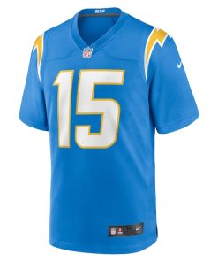 Alternative view of Ladd McConkey Los Angeles Chargers Nike 2024 NFL Draft Player Game Jersey - Powder Blue