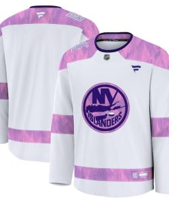 New York Islanders  2024 Hockey Fights Cancer Practice Jersey - White