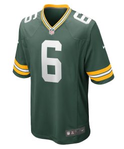 Alternative view of Dallin Leavitt Green Bay Packers Nike Game Player Jersey - Green