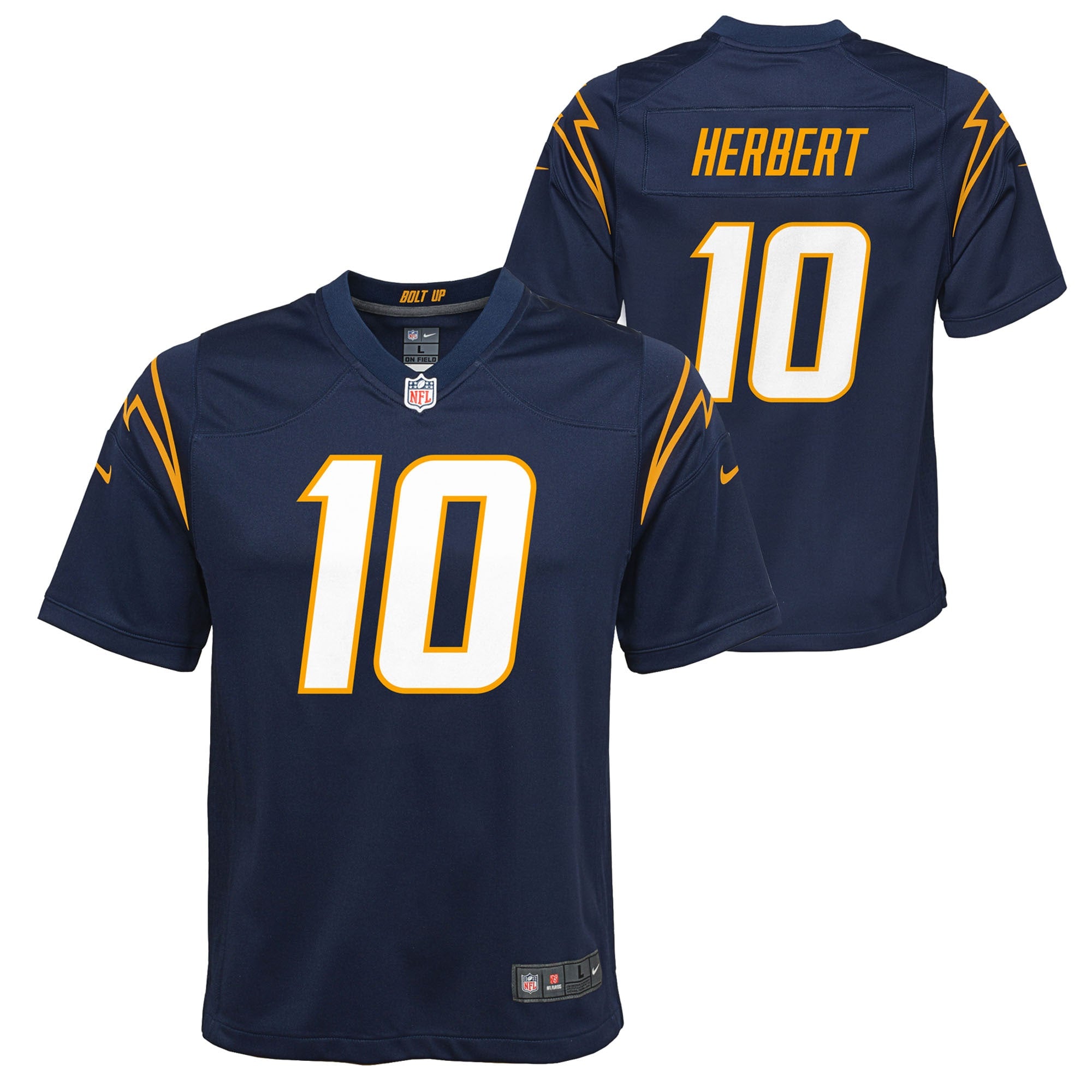 Justin Herbert Los Angeles Chargers Nike Youth Game Jersey - Royal/Navy/Powder Blue/White - Image 5
