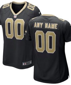 New Orleans Saints Nike Women's Custom Game Jersey - Black