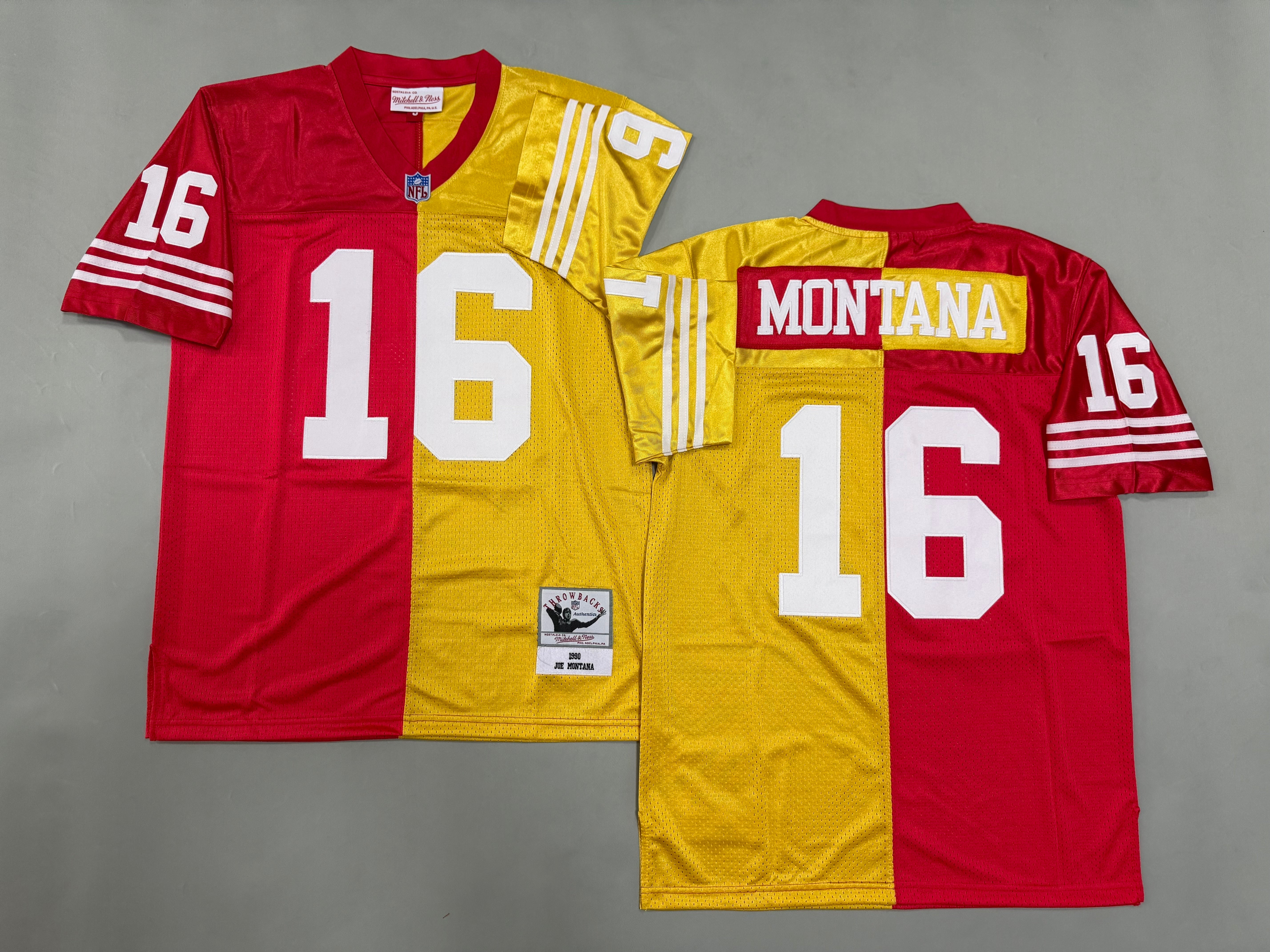 Joe Montana San Francisco 49ers Authentic Aplit Throwback Retired Player Jersey