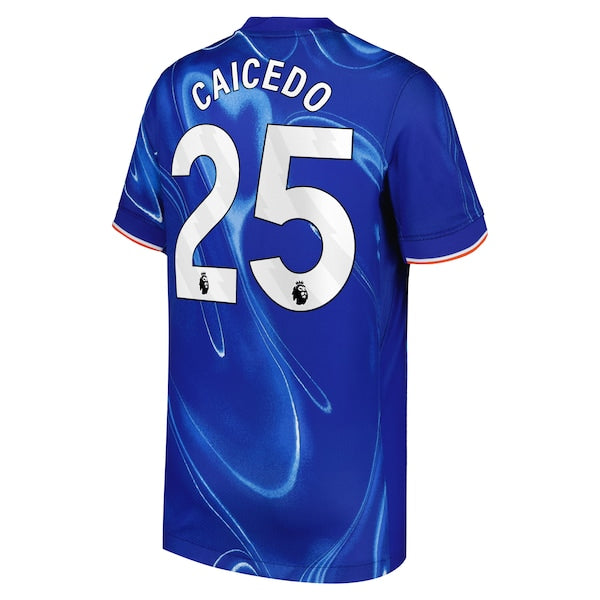 Mois¨¦s Caicedo Chelsea Nike Youth 2024/25 Home Replica Player Jersey - Blue - Image 3