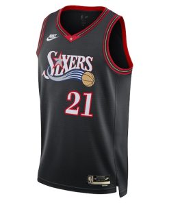Alternative view of Joel Embiid Philadelphia 76ers Nike Unisex  Swingman Jersey - Classic Edition - Black
