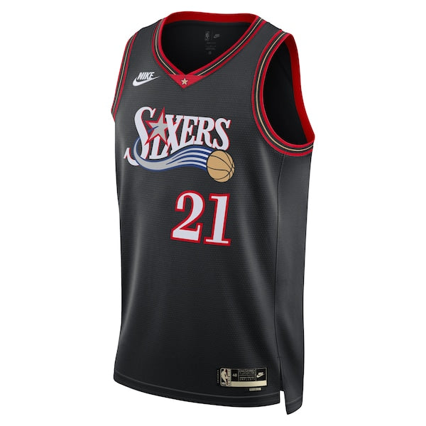 Joel Embiid Philadelphia 76ers Nike Unisex Swingman Jersey - Classic Edition - Black - Image 2