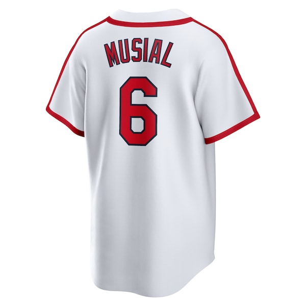 Stan Musial St. Louis Cardinals Nike Home Cooperstown Collection Player Jersey - White - Image 3