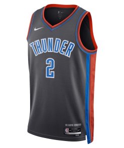 Alternative view of Shai Gilgeous-Alexander Oklahoma City Thunder Nike Unisex Swingman Jersey - Icon Edition - Gray