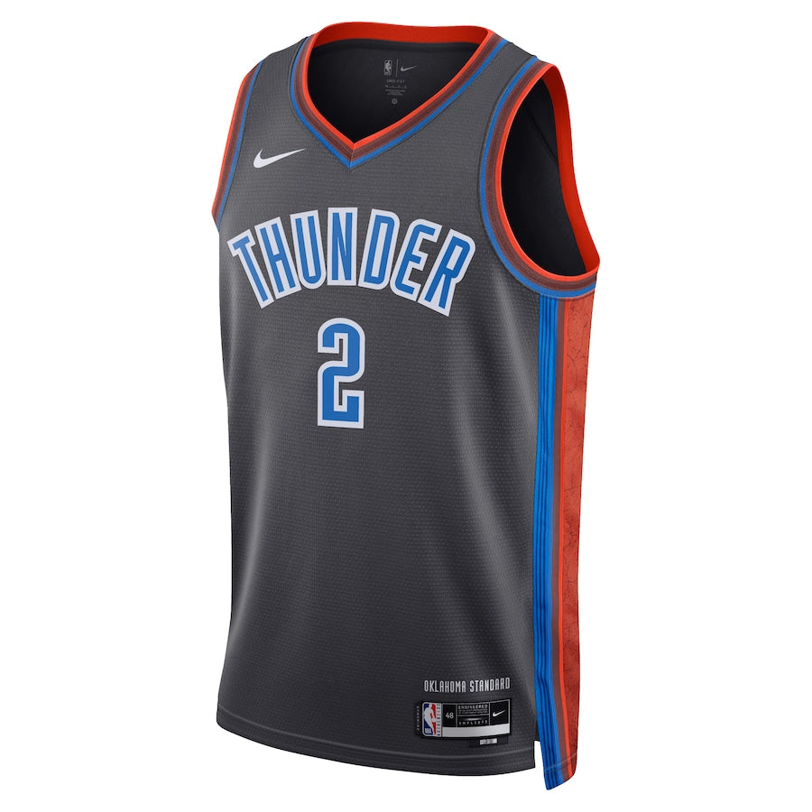 Shai Gilgeous-Alexander Oklahoma City Thunder Nike Unisex Swingman Jersey - Icon Edition - Gray - Image 2