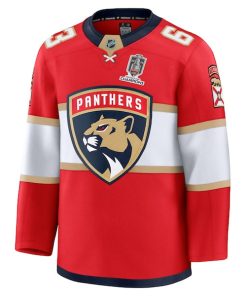 Alternative view of Brad Marchand Florida Panthers  Home 2025 Stanley Cup Champions Premium Patched Jersey - Red