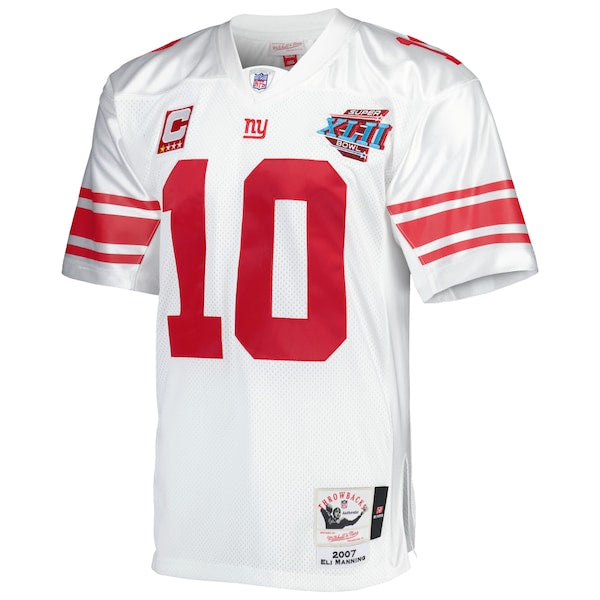 Eli Manning New York Giants 2007 Authentic Throwback Retired Player Jersey - White - Image 2