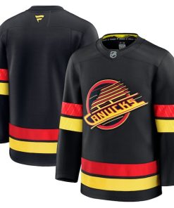 Alternative view of Vancouver Canucks  Alternate Premium Jersey - Black/Blue/White