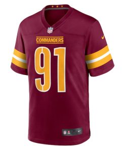 Alternative view of John Ridgeway Washington Commanders Nike  Game Jersey -  Burgundy