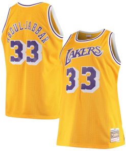 Kareem Abdul-Jabbar Los Angeles Lakers 1984/85 Big & Tall Hardwood Classics Swingman Jersey - Gold