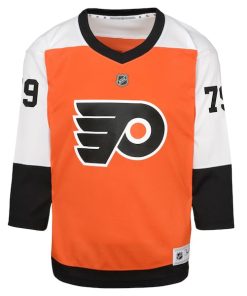 Alternative view of Carter Hart Philadelphia Flyers Youth Home Replica Player Jersey - Burnt Orange