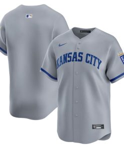 Kansas City Royals Nike Away Limited Jersey - Gray