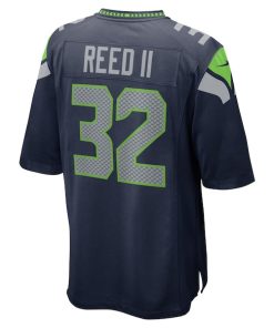 Alternative view of Jerrick Reed II Seattle Seahawks Nike  Game Jersey - College Navy