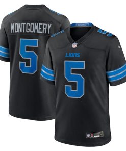 David Montgomery Detroit Lions Nike 2nd Alternate Game Jersey - Black
