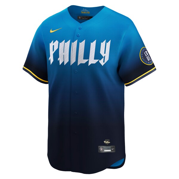 Zack Wheeler Philadelphia Phillies Nike City Connect Limited Jersey - Blue - Image 2