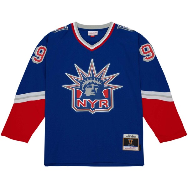 Wayne Gretzky New York Rangers 1996/97 Blue Line Player Jersey - Navy - Image 5