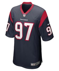 Alternative view of Hassan Ridgeway Houston Texans Nike Game Player Jersey - Navy