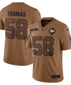 Derrick Thomas Kansas City Chiefs Nike 2023 Salute To Service Retired Player Limited Jersey - Brown