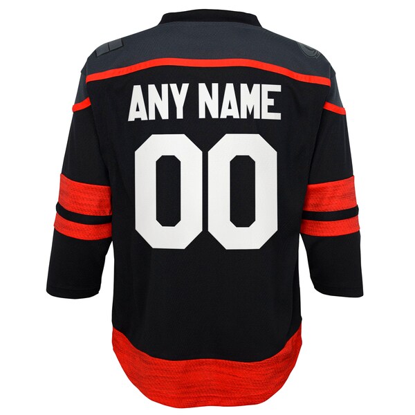 Carolina Hurricanes Youth Home Replica Custom Jersey - Black - Image 3