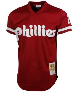 Alternative view of Darren Daulton Philadelphia Phillies Cooperstown Mesh Batting Practice Jersey - Red