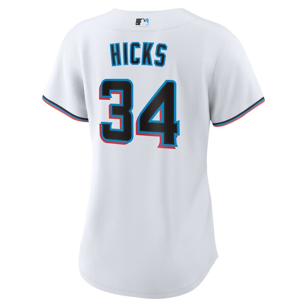 Liam Hicks Miami Marlins Nike Women's Home Replica Jersey - White - Image 3