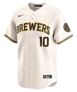 Alternative view of Sal Frelick Milwaukee Brewers Nike Home Limited Player Jersey - Cream