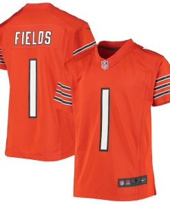 Justin Fields Chicago Bears Nike Youth Game Jersey - Orange