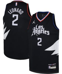 Kawhi Leonard LA Clippers Jordan Brand Youth Swingman Jersey - Statement Edition - Black