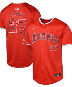 Mike Trout Los Angeles Angels Nike Youth Alternate Limited Player Jersey - Red