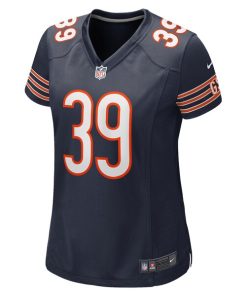 Alternative view of Quindell Johnson Chicago Bears Nike Women's Team Game Jersey -  Navy