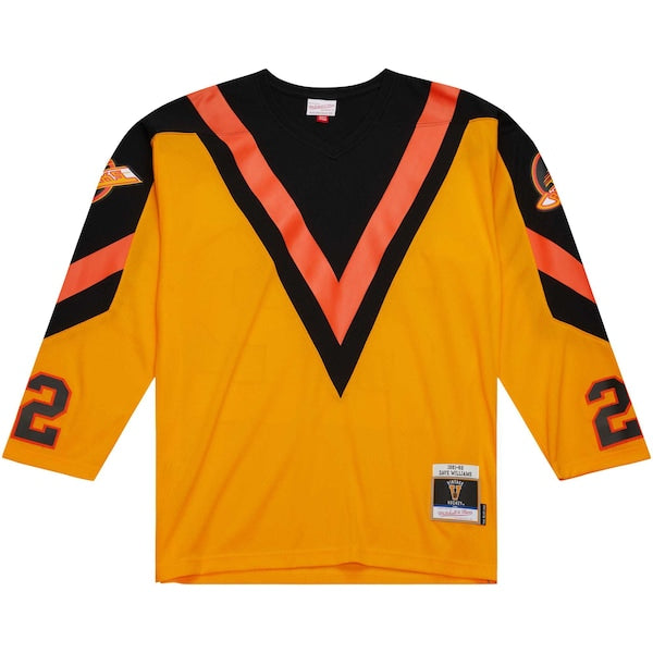 Dave Williams Vancouver Canucks Men's 1981/82 Blue Line Player Jersey - Yellow - Image 4