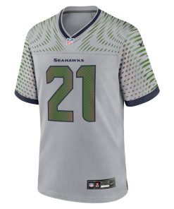 Alternative view of Devon Witherspoon Seattle Seahawks Nike 2025 Rivalries Collection Game Jersey - Wolf Gray