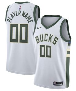 Milwaukee Bucks Nike 2020/21 Swingman Custom Jersey - Association Edition - White