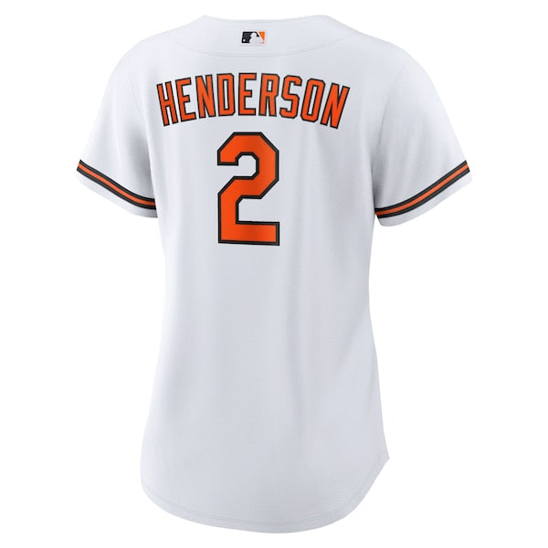 Gunnar Henderson Baltimore Orioles Nike Women's Replica Player Jersey - White - Image 3