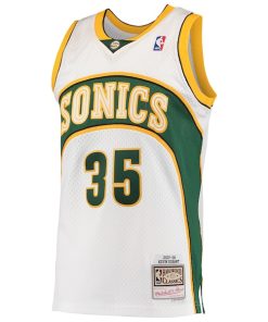Alternative view of Kevin Durant Seattle SuperSonics  Hardwood Classics Swingman Jersey - White