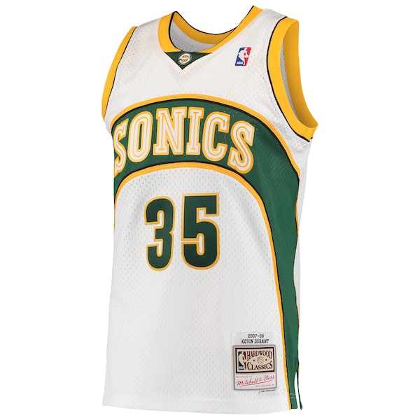 Kevin Durant Seattle SuperSonics Hardwood Classics Swingman Jersey - White - Image 2