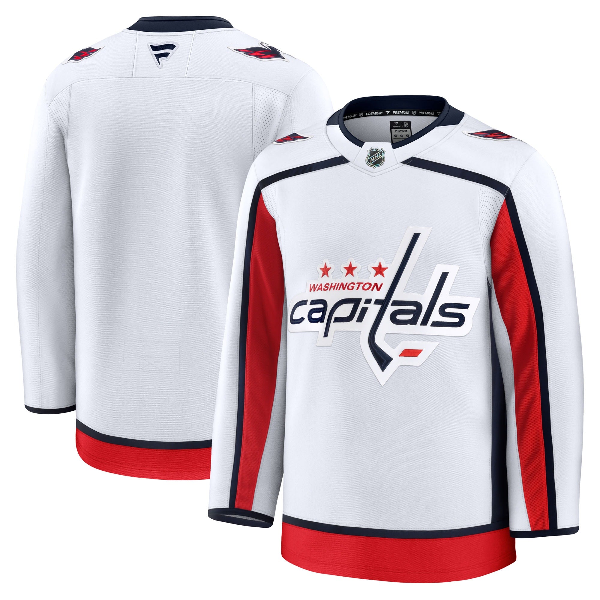 Washington Capitals Alternate 50th Anniversary Premium Jersey - Black/Red/White - Image 6