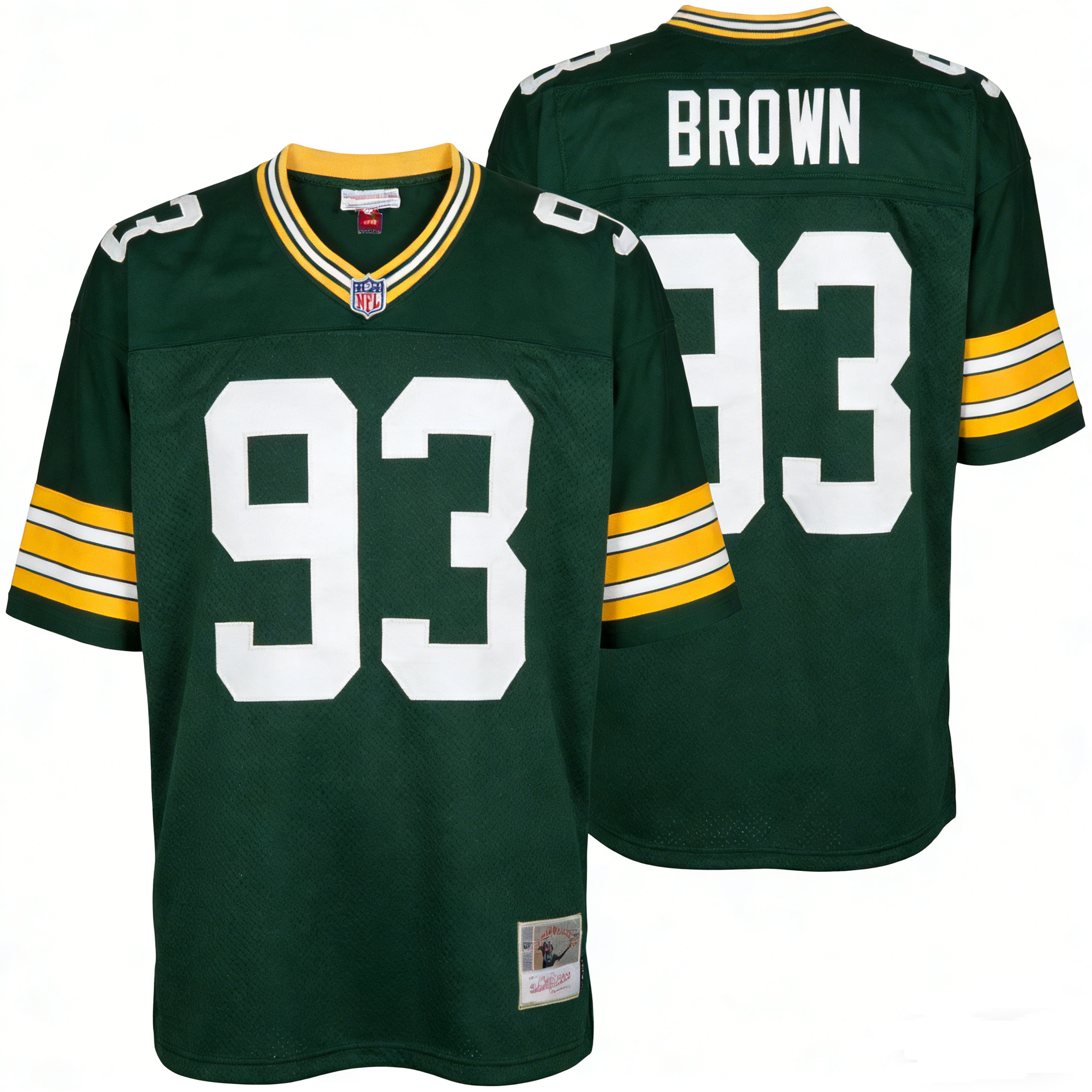 Gilbert Brown Green Bay Packers Authentic Throwback Retired Player Jersey - Green