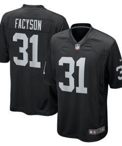 Brandon Facyson Las Vegas Raiders Nike Team Game Jersey -  Black