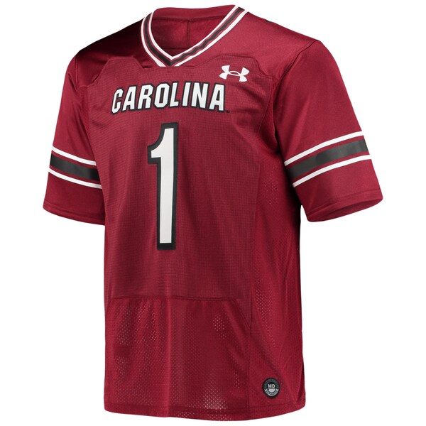 #1 South Carolina Gamecocks Under Armour Premiere Football Jersey - Garnet - Image 2