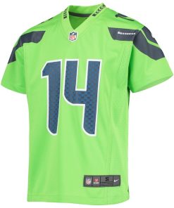 Alternative view of DK Metcalf Seattle Seahawks Nike Youth Game Jersey - Neon Green