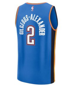Alternative view of Shai Gilgeous-Alexander Oklahoma City Thunder  2025 NBA Finals Champions Fast Break Replica Player Jersey - Blue - Icon Edition