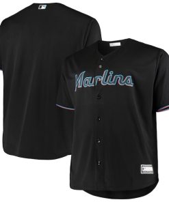 Miami Marlins Big & Tall Replica Team Jersey - Black