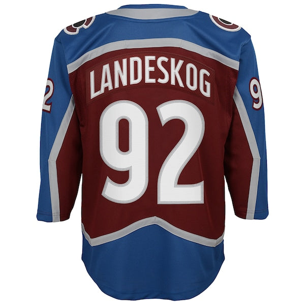 Gabriel Landeskog Colorado Avalanche Preschool Home 2022 Stanley Cup Champions Premier Player Jersey - Burgundy - Image 3