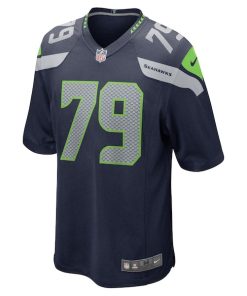 Alternative view of Raiqwon O'Neal Seattle Seahawks Nike Team Game Jersey - College Navy